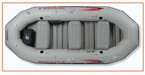 Intex Mariner 4 Inflatable Fishing Boat set