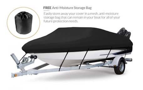 Seamander Heavy Duty 600D Waterproof Trailerable Boat Cover